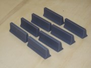 8-50th Scale concrete barricades (1 7/8 inch) 3D printed.